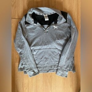 PINK quarter zip sweater